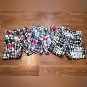 Janie and Jack Boys Plaid Shorts Bundle of 3 Size 6-12 mo